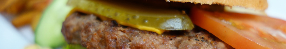 Eating American (Traditional) Burger at Ararat Shriners restaurant in Kansas City, MO.